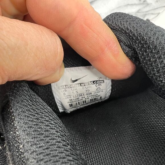 Nike Womens 8 Air Max 90 Essential 2013 Shoes Black Infrared Sneaker 537384-006 - Picture 12 of 14